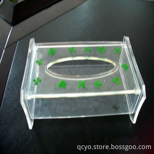Square Water Clear Acrylic Tissue Box QCY-TB-23